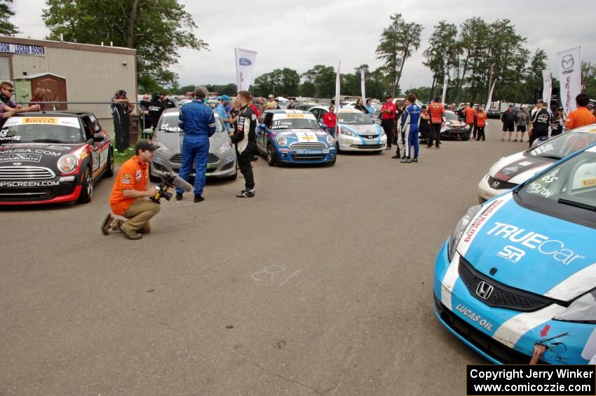 Cars on display at Sunday's grid walk