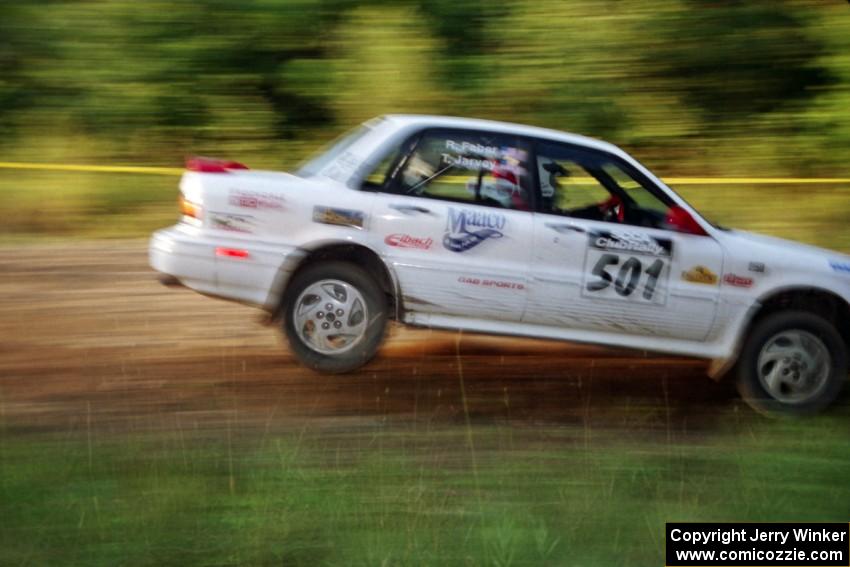 Todd Jarvey / Rich Faber Mitsubishi Galant VR-4 at speed on SS14, East Steamboat.