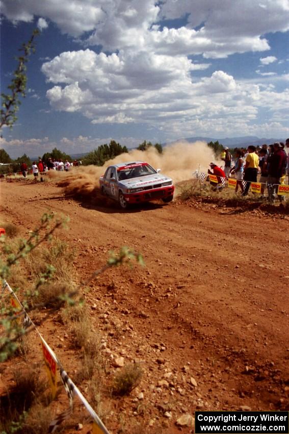 Tony Chavez / Eddie Cardenas Mitsubishi Galant VR-4 through the spectator point on SS7.