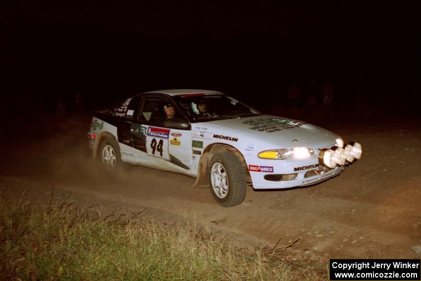 Bryan Pepp / Jerry Stang Eagle Talon at the spectator corner on SS4, Far Point I.