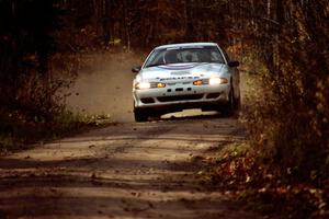 Doug Shepherd / Pete Gladysz Mitsubishi Eclipse at speed near the finish of SS11, Gratiot Lake I.