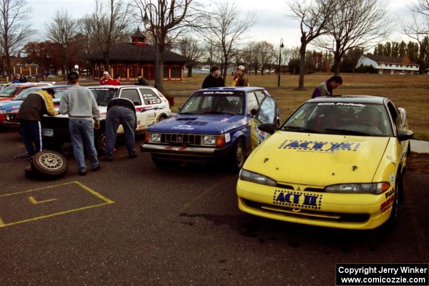 Three teams from the Twin Cities area at parc expose in Calumet prior to the start of day two.