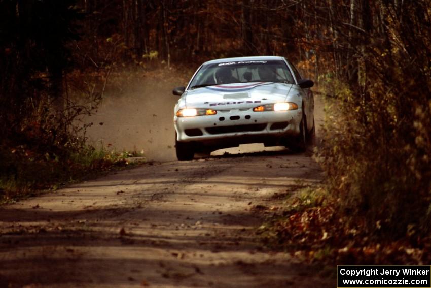 Doug Shepherd / Pete Gladysz Mitsubishi Eclipse at speed near the finish of SS11, Gratiot Lake I.