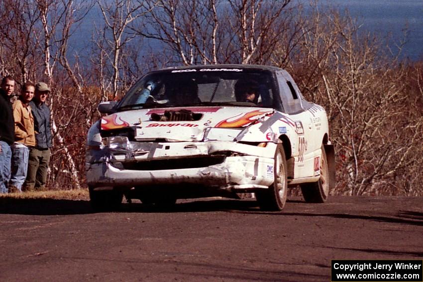 Micah Wiitala / Josh Prusi Saturn SC2 at the final yump on SS13, Brockway Mountain.