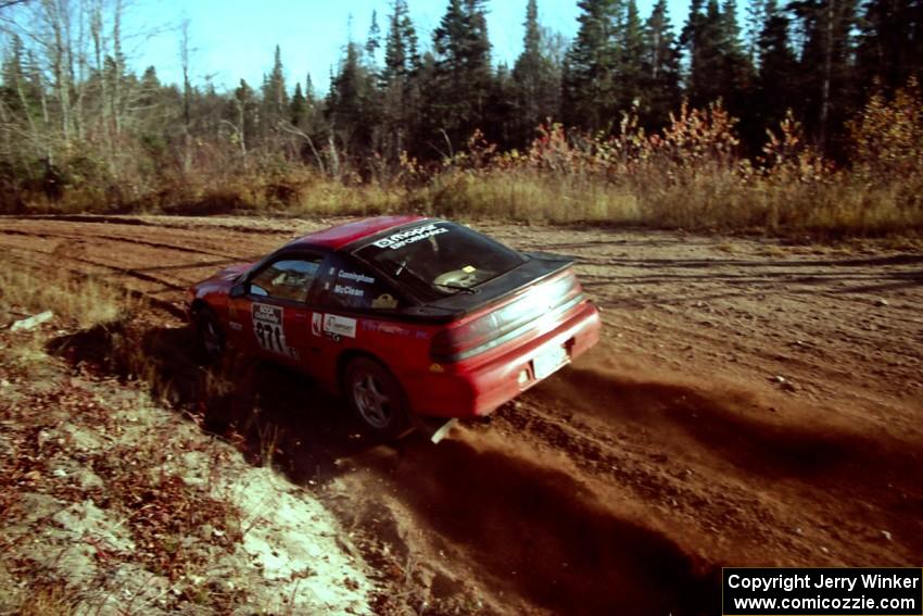 Brendan Cunningham / Paul McClean Eagle Talon at speed near the end of SS17, Gratiot Lake II.