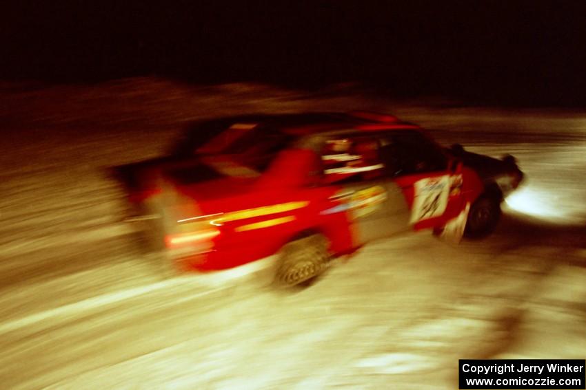 Sylvester Stepniewski / Adam Pelc Audi 4000 Quattro at the spectator corner on SS13, Meaford/DeCheau Lake.