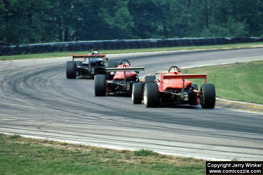 Robert Amren leads Ashton Lewis and Alex Padilla, all in Mondiale Formula SAABs.