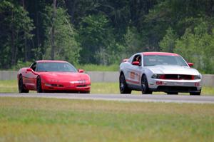 Allen Myers' TT3 Ford Mustang Boss 302 and Tony Belak's TT2 Chevy Corvette Z06