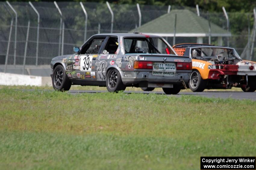 Chump Faces BMW 325is passes Team Jagermoose Porsche 914