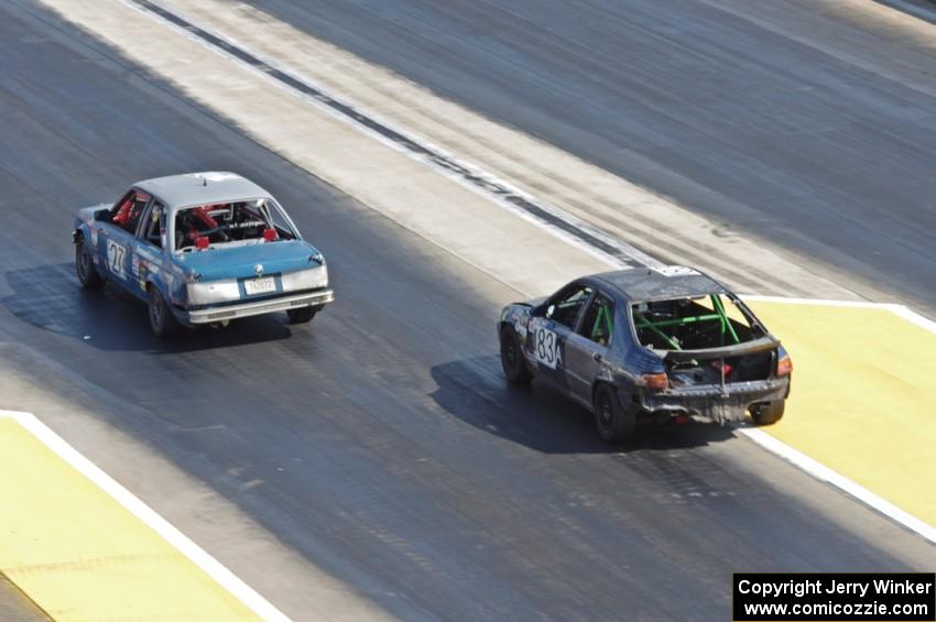 North Loop Motorsport BMW 325i and Mayhem Racing Honda Civic