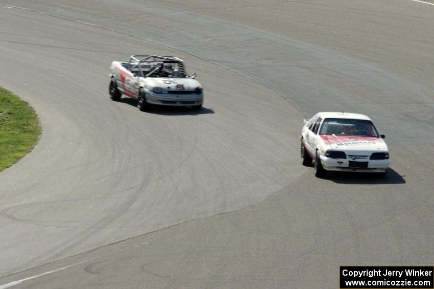 Motorcrap Racing Ford Mustang and NNM Motorsports Dodge Neon