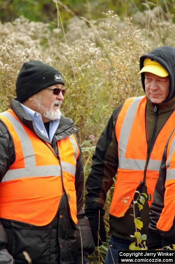 Spectator marshals at the SS1 (Green Acres I) spectator area.