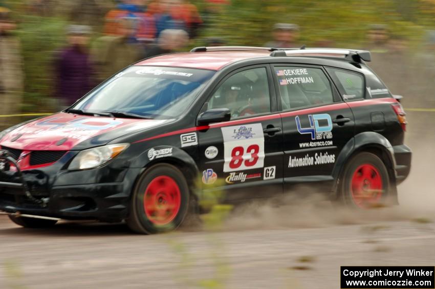 Doug Gekiere / Matt Hoffman Pontiac Vibe GT comes through the SS1 (Green Acres I) spectator area.