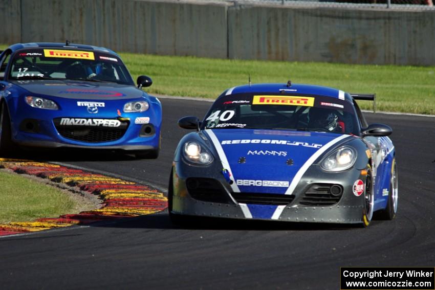 John Weisberg's Porsche Cayman and Randy Hale's Mazda MX-5