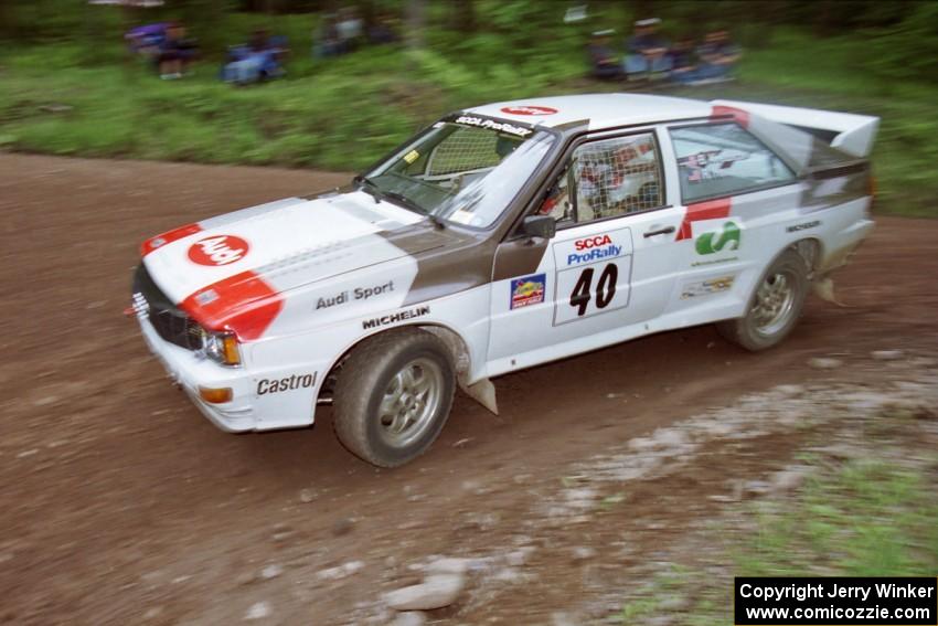 Bruno Kreibich / Rod Hendricksen Audi Quattro at the first hairpin on Colton Stock, SS5.