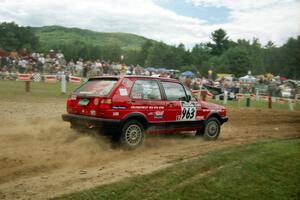 Chris Putzier / Nick Caron VW GTI at the finish of SS1, Mexico Rec.