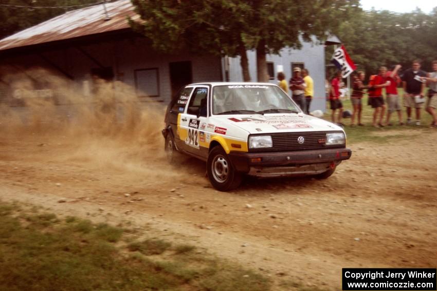 William Tremmel / Peter Coleman VW GTI at the finish of SS1, Mexico Rec.