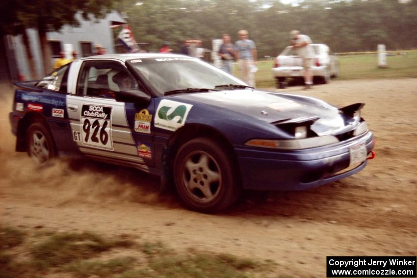 Aidan McCormack / Enda McCormack Mitsubishi Eclipse at the finish of SS1, Mexico Rec.