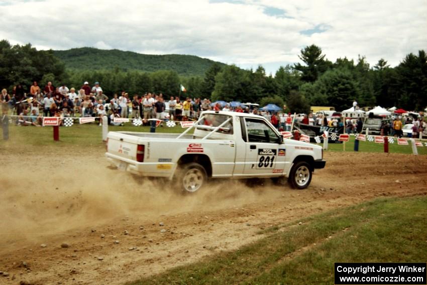 Anders Green / Chuck Cox Mitsubishi Might Max at the finish of SS1, Mexico Rec.