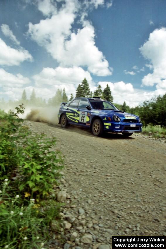 Mark Lovell / Steve Turvey Subaru WRX STi on SS5, Parmachenee West.