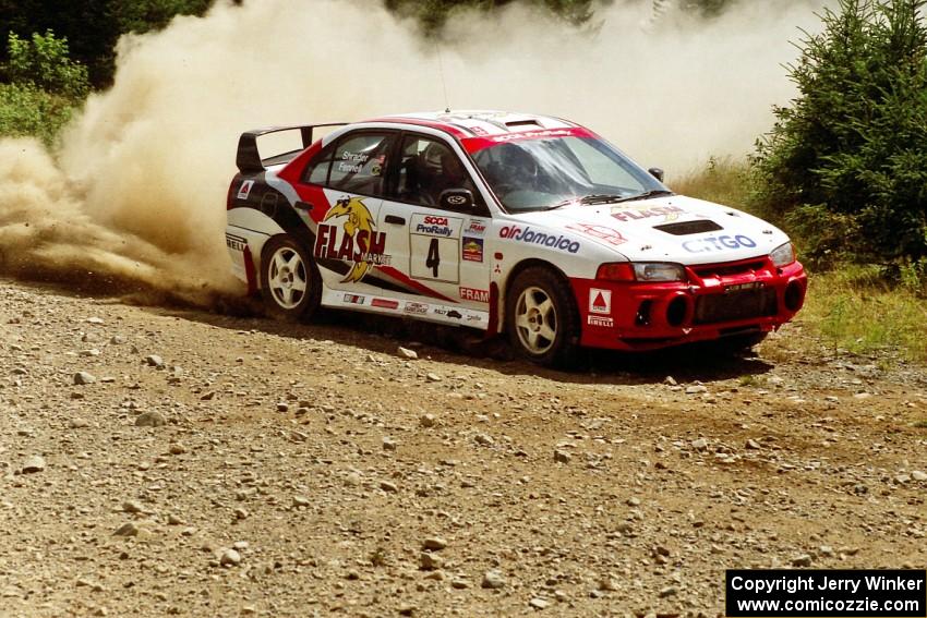 Garen Shrader / Michael Fennell Mitsubishi Lancer Evo IV on SS6, Parmachenee East.