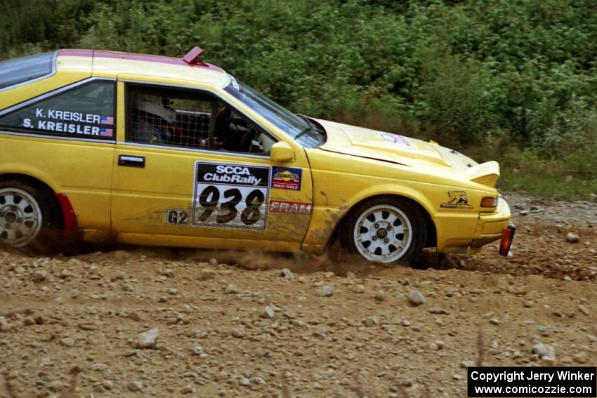 Scott Kreisler / Keith Kreisler Nissan 200SX on SS6, Parmachenee East.