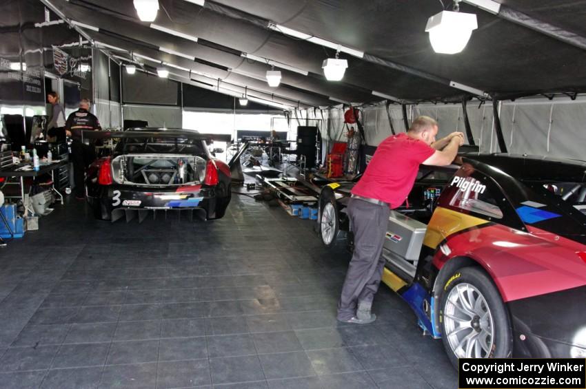 Johnny O'Connell's and Andy Pilgrim's Cadillac ATS-VR GT3s