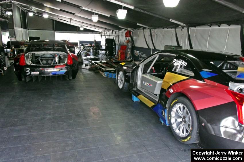 Johnny O'Connell's and Andy Pilgrim's Cadillac ATS-VR GT3s