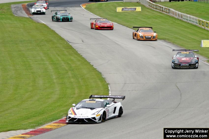 The lead pack goes through the Hurry Downs.