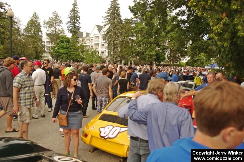 The massive crowd at the Concours D'elegance in Elkhart Lake, WI.