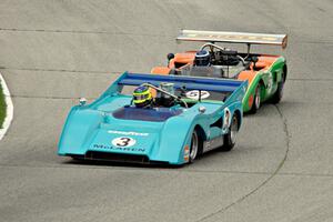 Rick Knoop's McLaren M8F and Tony Garmey's McLaren M8C