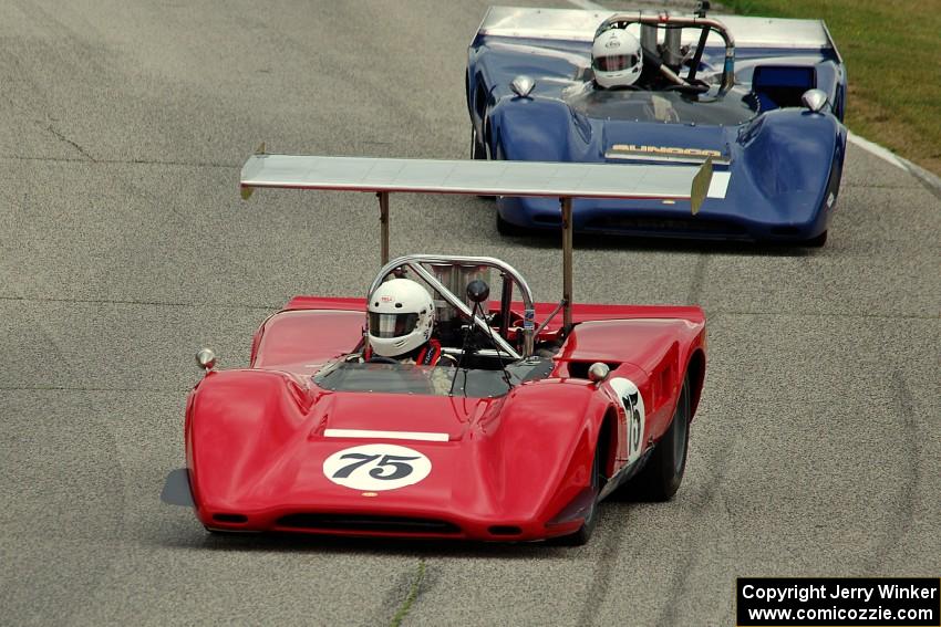 Brian Blain's Lola T-163 and Aaron Lewis' Lola T-163