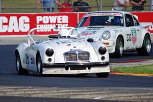 Kent Prather's MGA and David Stevoff's Porsche 911 Carrera