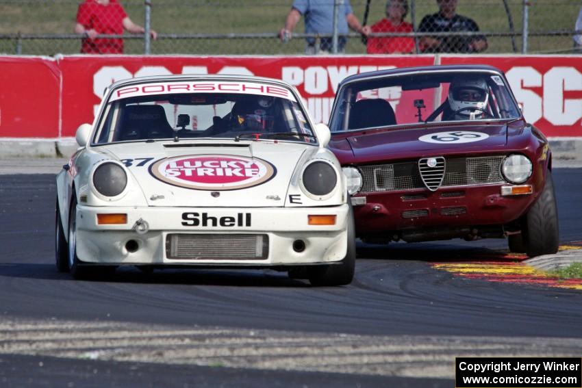 Tyler Farner's Porsche 911 SC and Mike Pranka's Alfa Romeo GTV