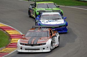 Michael McGahern's Chevy Camaro, Keith Prociuk's Chevy Camaro and Jason Kennedy's Chevy Camaro