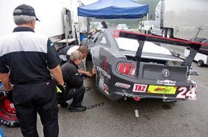 Dillon Machavern's Ford Mustang after the race.