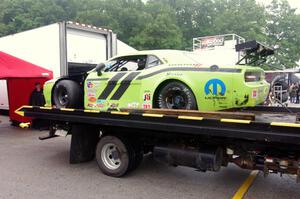 Joe Stevens' Dodge Challenger after the race.