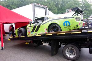 Joe Stevens' Dodge Challenger after the race.