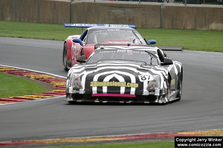 Doug Peterson's Cadillac CTS-V and Jim McAleese's Chevy Corvette