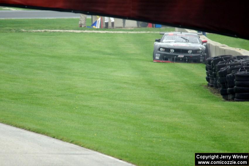 Dillon Machavern's Ford Mustang pulls off just after turn 8.