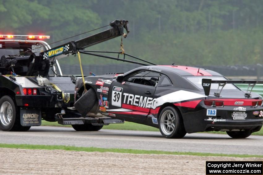 Todd Napieralski's Chevy Camaro comes in on the hook.