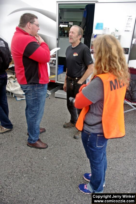 Dick Danielson is interviewed after the race.