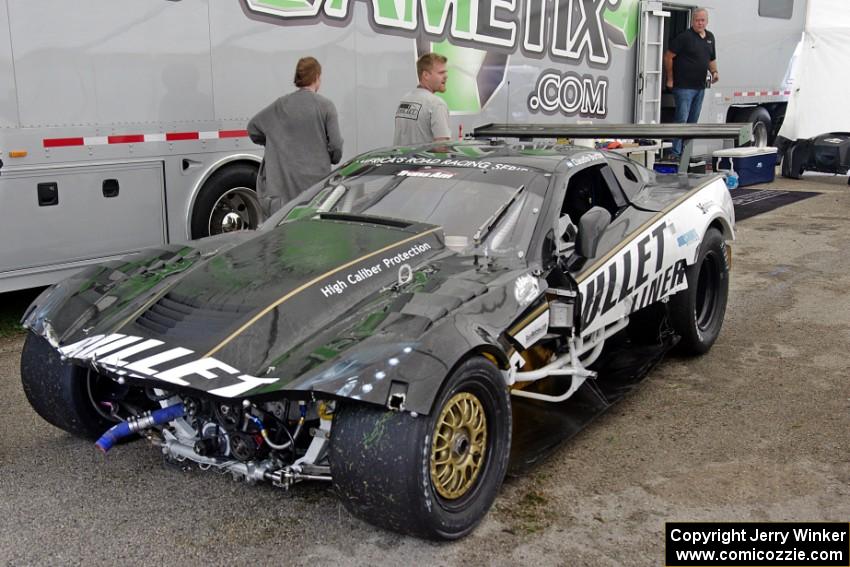 Claudio Burtin's Chevy Corvette after the race.