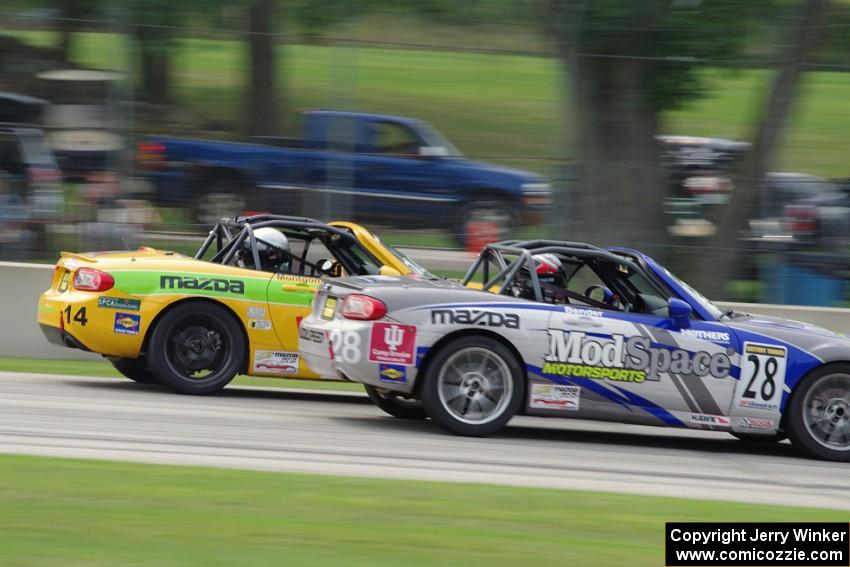 Daniel Bender's and Sarah Montgomery's Mazda MX-5s