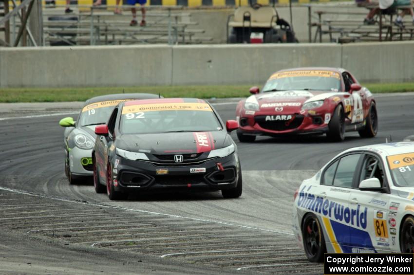 Steve Eich / Kevin Boehm Honda Civic Si, Connor Bloum / Greg Strelzoff Porsche Cayman and Christian Szymczak / Justin Piscitell 