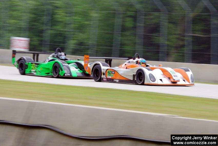 Austin Versteeg's and Maxwell Hanratty's Panoz Élan DP-02s