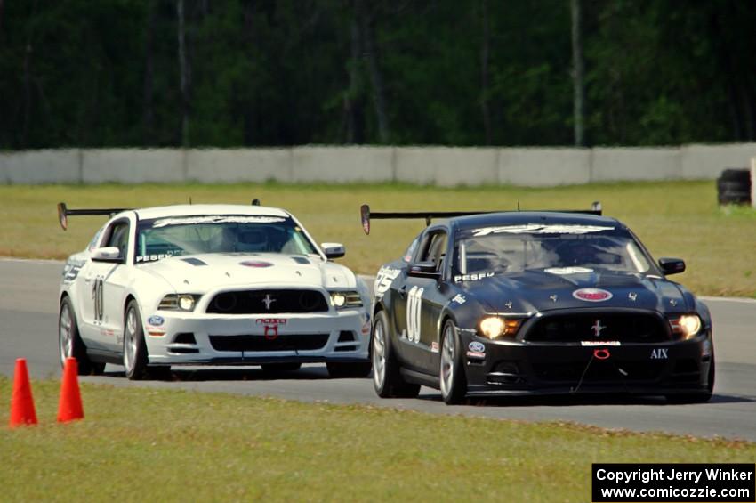 James Pesek's AIX Ford Mustang and Laddie Pesek, Jr.'s AIX Ford Mustang