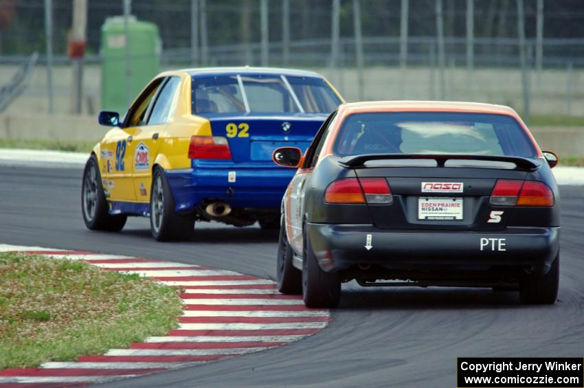 Mandy McGee's GTS2 BMW 325i and Patrick Price's PTE Nissan 200SX