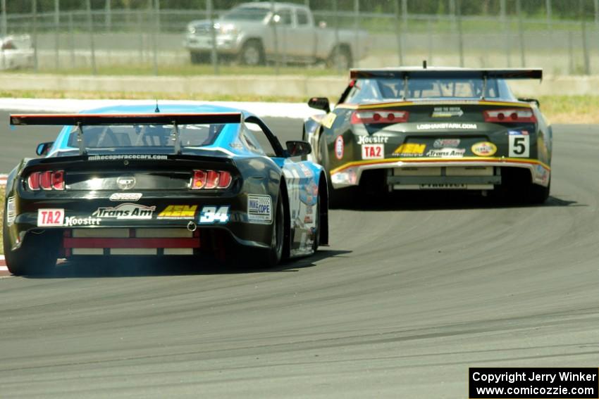 Lawrence Loshak's Chevy Camaro and Tony Buffomante's Ford Mustang