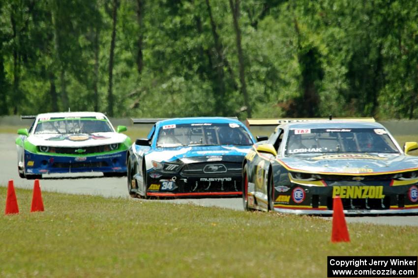 Lawrence Loshak's Chevy Camaro, Tony Buffomante's Ford Mustang and Gar Robinson's Chevy Camaro